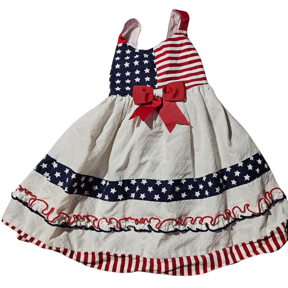 Bonnie Jean Red, White, and Blue Stars Dress - Picture 2 of 4